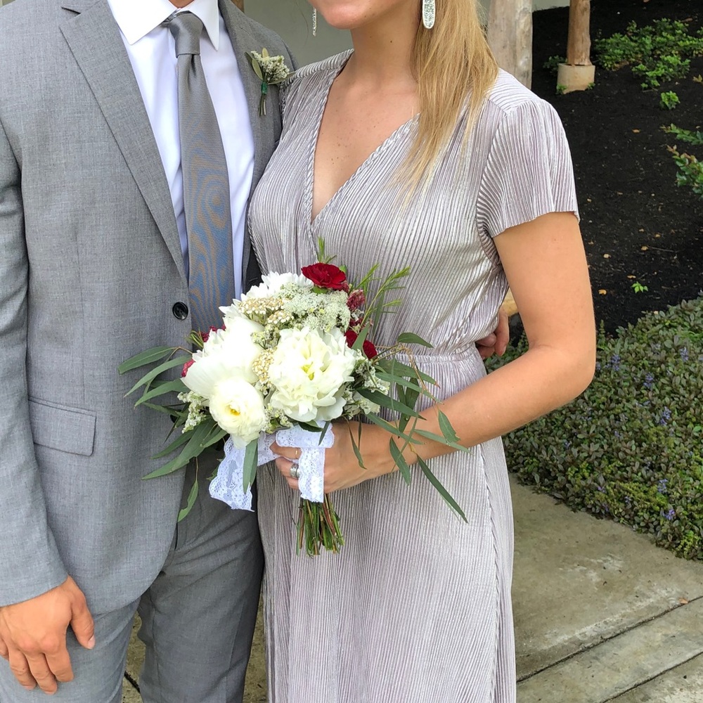 Baltic Born silver pleated gown